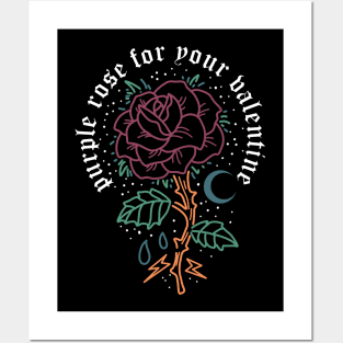 purple rose Posters and Art